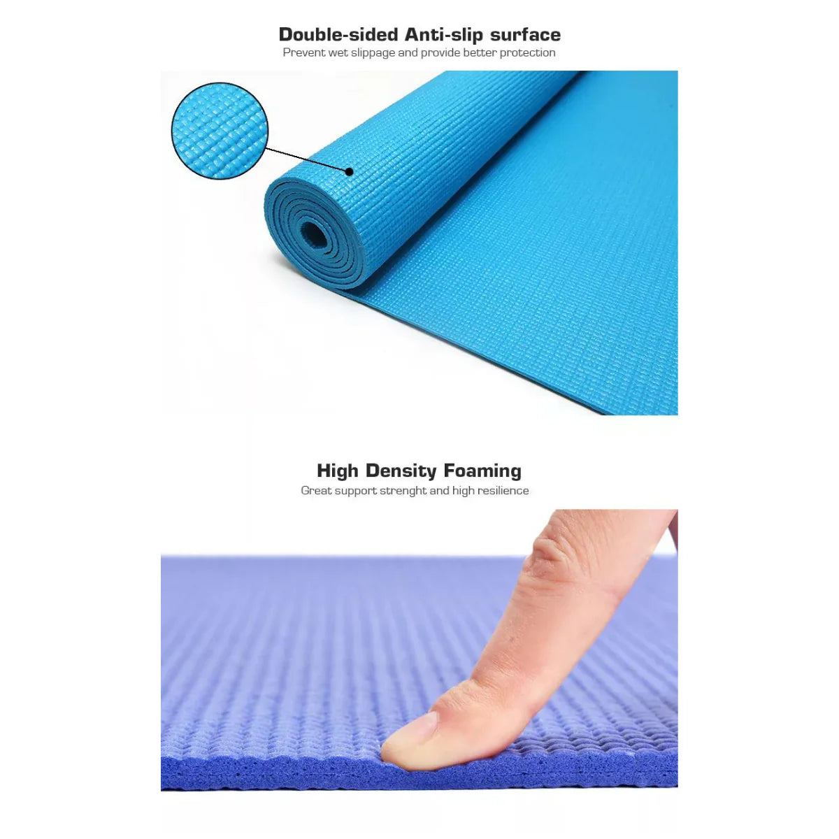 Jupitergear Performance Yoga Mat with Carrying Straps for Yoga, Pilates, and Floor Exercises