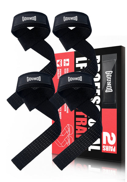 2PC/4PC/3PAIR Weightlifting Straps Anti - Slip Silicone Lifting Wrist Straps Strength Training Deadlifts Crossfit Hand Grips Wrist - WalkerTFitness