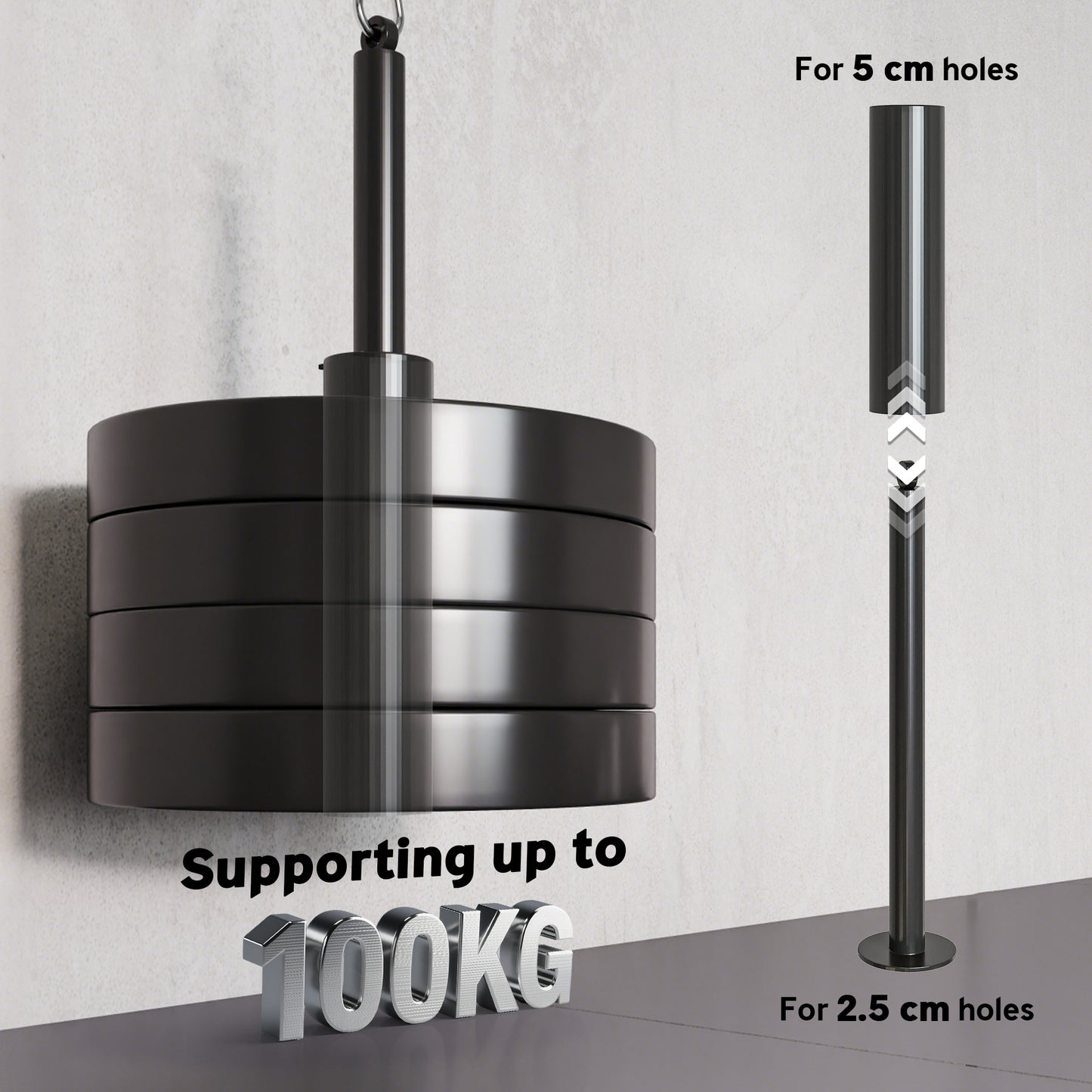 Weight Cable Pulley System for Home Gym with Universal Loading Pin for LAT Pull Down, Biceps Curl Workout, Red