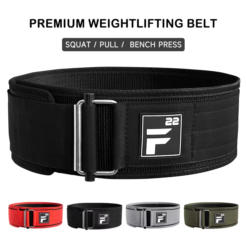 Quick Locking Weightlifting Belt Adjustable Nylon Gym Workout Belts for Men and Women Deadlifting Squatting Lifting Back Support - WalkerTFitness