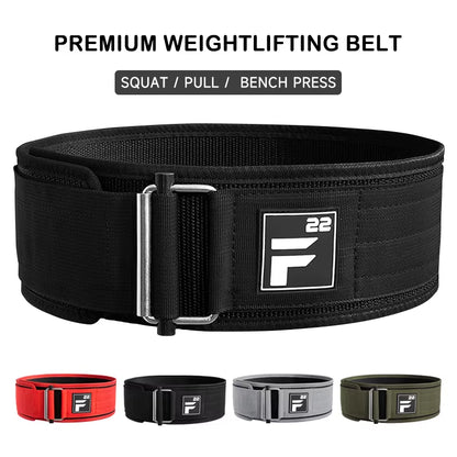 Quick Locking Weightlifting Belt Adjustable Nylon Gym Workout Belts for Men and Women Deadlifting Squatting Lifting Back Support - WalkerTFitness