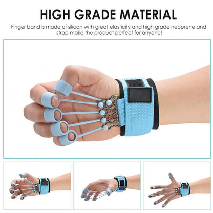 Hand Resistance Bands Finger Stretcher Extensor Exerciser Grip Strengthener US - WalkerTFitness