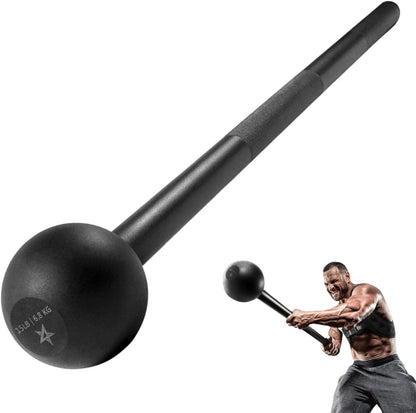 Steel Mace Bell for Strength Training, Support Full Body, Muscles, Shoulder, Grips & Forearms Workouts, Stretching 5, 7, 10, 15, 20, 25, 30 LB for Woman & Man - WalkerTFitness