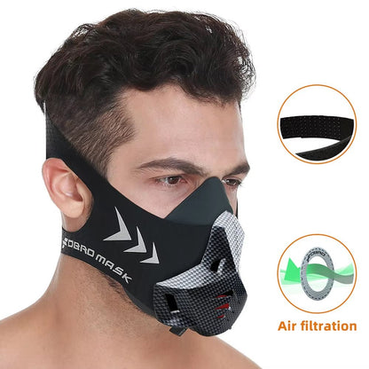 MMA Cardio Workout 3.0 Running Resistance Elevation Endurance Mask for Riding Face Fitness High Altitude Training Sports Mask - WalkerTFitness