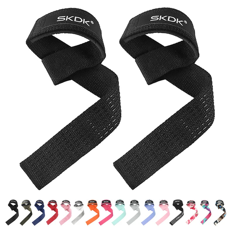 2PC/4PC/3PAIR Weightlifting Straps Anti - Slip Silicone Lifting Wrist Straps Strength Training Deadlifts Crossfit Hand Grips Wrist - WalkerTFitness