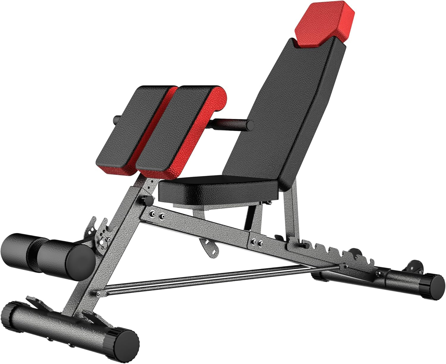 Multi - Functional FID Weight Bench for Full All - In - One Body Workout – Hyper Back Extension, Roman Chair, Adjustable Ab Sit up Bench, Incline Decline Bench, Flat Bench - WalkerTFitness