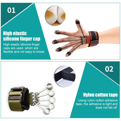 Hand Resistance Bands Finger Stretcher Extensor Exerciser Grip Strengthener US - WalkerTFitness