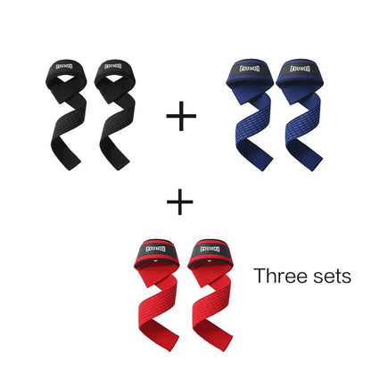 2PC/4PC/3PAIR Weightlifting Straps Anti - Slip Silicone Lifting Wrist Straps Strength Training Deadlifts Crossfit Hand Grips Wrist - WalkerTFitness
