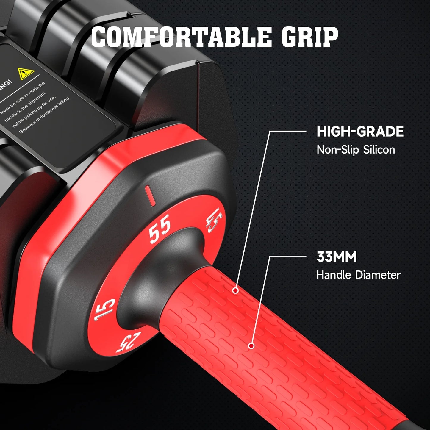 110LB Adjustable Dumbbells with High Quality Tray 15Lb to 55Lb Adjustable Dumbbell for Home Gym Exercise Equipment - WalkerTFitness